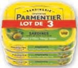 Sardines - PARMENTIER - Super U à Niort Sardines - PARMENTIER en promo chez Super U Niort à 3,02 €