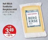 Sonthofer Bergkäse mild von Hof-Milch im aktuellen V-Markt Prospekt für 3,49 €