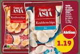 Krabbenchips von Taste of Asia im aktuellen Penny Prospekt