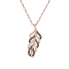 Collier en plaqué or rose et rhodié oxydes de zirconium en promo chez Le Manège à Bijoux Collier en plaqué or rose et rhodié oxydes de zirconium dans le catalogue Le Manège à Bijoux