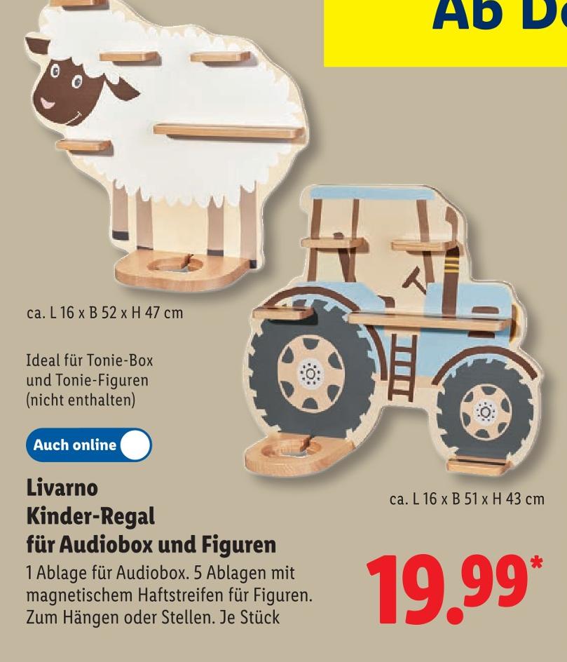 Kinder-Regal für Audiobox und Figuren