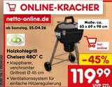 Holzkohlegrill Chelsea 480° C Angebote bei Netto Marken-Discount Heidenheim für 119,99 €