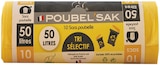 10 Sacs Poubelle 50 L - POUBEL'SAK en promo chez Intermarché Brest à 2,89 €