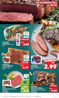Grillfleisch im Kaufland Prospekt "Aktuelle Angebote" mit 62 Seiten (Kassel)