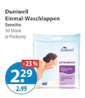 Einmal-Waschlappen Sensitiv von Duniwell im aktuellen V-Markt Prospekt für 2,29 €