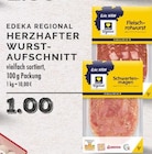 Herzhafter Wurstaufschnitt Fleischrotwurst bei EDEKA im Dinslaken Prospekt für 1,00 €