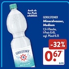Mineralwasser, Medium im Angebot bei ALDI SÜD in Nürnberg Mineralwasser, Medium Angebote von Gerolsteiner bei ALDI SÜD Nürnberg für 0,67 €