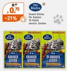 Snack-Sticks für Katzen von Pet Bistro im aktuellen Müller Prospekt für 0,75 €