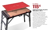 Table de travail pliante réglable 4-en-1 en promo chez Gedimat Boulogne-Billancourt à 115,00 €