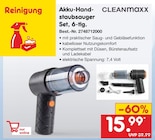 Akku-Handstaubsauger Set, 6-tlg. Angebote von CLEANMAXX bei Netto Marken-Discount Villingen-Schwenningen für 15,99 €