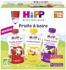 Gourdes fruits à boire x 8 - 120 ml - HIPP dans le catalogue NaturéO