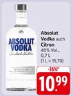 Vodka auch Citron im Angebot bei E center in Offenburg Vodka auch Citron Angebote von Absolut bei E center Offenburg für 10,99 €