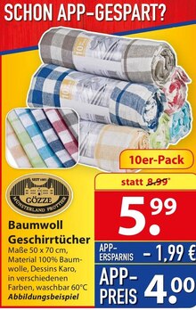 Gözze Baumwoll Geschirrtücher 10er-Pack bei famila Nordost in Bremen Gözze Baumwoll Geschirrtücher 10er-Pack im Angebot bei famila Nordost Bremen