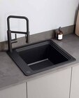 Évier de cuisine en composite de quartz noir 1 bac à encastrer Romesco - GoodHome en promo chez Castorama Évier de cuisine en composite de quartz noir 1 bac à encastrer Romesco - GoodHome dans le catalogue Castorama