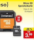 Micro SD Speicherkarte von Intenso für 3,99 € bei Zimmermann im Angebot Micro SD Speicherkarte von Intenso im aktuellen Zimmermann Prospekt