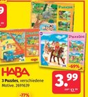 3 Puzzles im Angebot bei Segmüller in Brühl 3 Puzzles Angebote von HABA bei Segmüller Brühl für 3,99 €