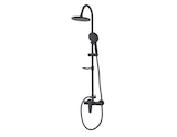 Promo Colonne de douche mécanique GARVEY noir mat, mitigeur, barre inox 119,5 cm, pomme 20 cm à 79,00 € dans le catalogue Brico Dépôt à Vétraz-Monthoux