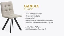 Gandia chaise - Crozatier à Courbevoie Gandia chaise en promo chez Crozatier Courbevoie à 445,00 €