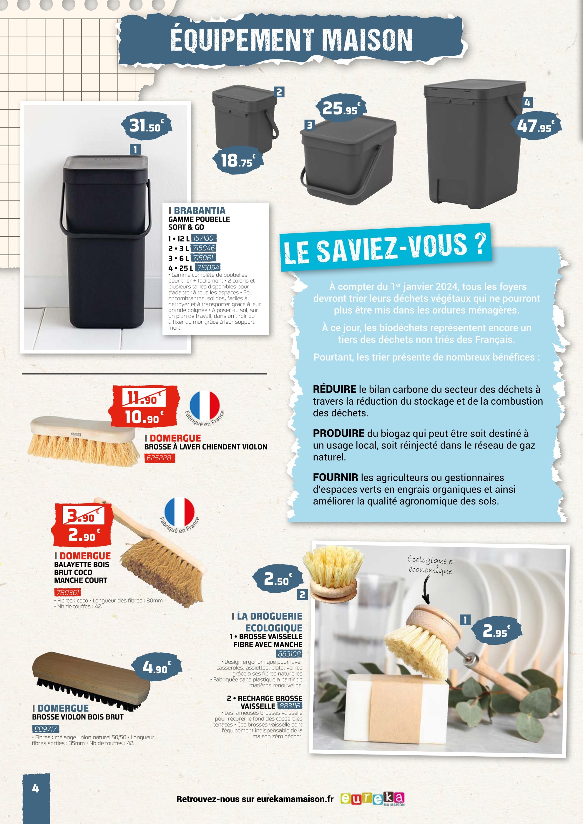 Sac poubelle de salle de bain 10L HANDY BAGS : les 10 sacs à Prix Carrefour