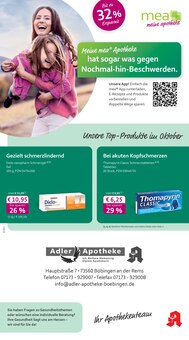 Aktueller mea - meine apotheke Prospekt "Unsere Oktober-Angebote" Aktueller mea - meine apotheke Prospekt