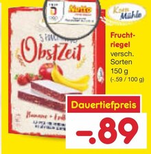 Fruchtriegel bei Netto Marken-Discount in Rheda-Wiedenbrück Fruchtriegel im Angebot bei Netto Marken-Discount Rheda-Wiedenbrück für 0,89 €