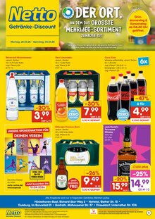 Coca Cola im Netto Marken-Discount Prospekt "DER ORT, AN DEM DU IMMER AUSGEZEICHNETE PREISE FINDEST." mit 6 Seiten (Nettetal)