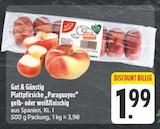 Plattpfirsiche "Paraguayos" gelb- oder weißfleischig bei EDEKA im Bergen Prospekt für 1,99 €