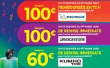 Jusqu'à 100€ remboursés en 72h pour l'achat de 4 pneus Michelin à Euromaster dans Lagrave