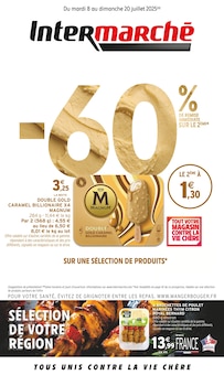 Prospectus Intermarché de la semaine "-60% DE REMISE IMMÉDIATE SUR LE 2ÈME" avec 1 pages, valide du 08/07/2025 au 20/07/2025 pour Capestang et alentours