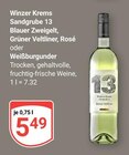 Sandgrube 13 Blauer Zweigelt, Grüner Veltliner, Rosé oder Weißburgunder im Angebot bei GLOBUS in Erfurt Sandgrube 13 Blauer Zweigelt, Grüner Veltliner, Rosé oder Weißburgunder Angebote von Winzer Krems bei GLOBUS Erfurt für 5,49 €