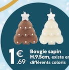 Bougie sapin H.9.5cm à 1,69 € dans le catalogue Maxi Bazar