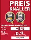 Katzen-Nassfutter Angebote von Sheba bei Dehner Garten-Center Fürth für 0,45 €