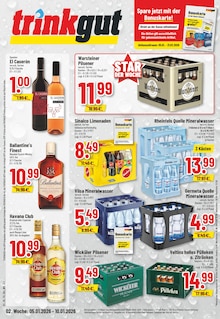 Trinkgut Prospekt der Woche "Aktuelle Angebote" Seite 1, 05.01.2026 bis 10.01.2026 für Bielefeld Aktueller Trinkgut Prospekt "Aktuelle Angebote" Seite 1 von 10 Seiten für Bielefeld