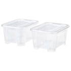 Box mit Deckel transparent im IKEA Prospekt Box mit Deckel transparent von SAMLA im aktuellen IKEA Prospekt für 1,99 €