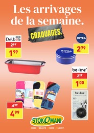 Catalogue Stokomani à Saintes, avec 1 page Prospectus Stokomani à Saintes, "Les arrivages de la semaine. Craquages.", 1 page, 23/05/2022 - 05/06/2022