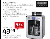 Kaffeemaschine mit Mahlwerk Angebote von Caso bei XXXLutz Möbelhäuser Düren für 49,99 €