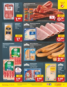 Wurst im Netto Marken-Discount Prospekt "Aktuelle Angebote" mit 59 Seiten (Neuss)