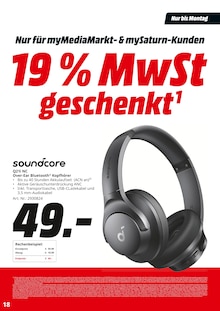 Kopfhörer im MediaMarkt Saturn Prospekt "19% MwSt geschenkt" mit 21 Seiten (Mülheim (Ruhr))