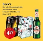 Bier oder Biermischgetränk im Angebot bei Getränke Hoffmann in Frankfurt Bier oder Biermischgetränk Angebote von Beck's bei Getränke Hoffmann Frankfurt für 4,99 €