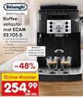 Kaffeevollautomat ECAM 22.105.B im Angebot bei Netto Marken-Discount in Pforzheim Kaffeevollautomat ECAM 22.105.B Angebote von DeLonghi bei Netto Marken-Discount Pforzheim für 254,99 €