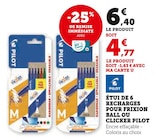 Hyper U Beaurepaire - Promo Étui de 6 recharges pour Frixion Ball ou Clicker Promo Étui de 6 recharges pour Frixion Ball ou Clicker à 4,77 € dans le catalogue Hyper U à Beaurepaire