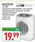 Heizlüfter HL 3800 Angebote von Clatronic bei Marktkauf Witten für 19,99 €