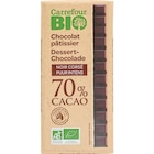Tablette de chocolat noir pâtissier BIO - CARREFOUR BIO - Carrefour Tablette de chocolat noir pâtissier BIO - CARREFOUR BIO à 2,75 € dans le catalogue Carrefour