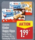 Kinder Happy Hippo Haselnuss von Ferrero für 1,99 € bei ALDI Nord im Angebot Kinder Happy Hippo Haselnuss von Ferrero im aktuellen ALDI Nord Prospekt