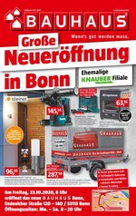 BAUHAUS Prospekt für Hürth mit 10 Seiten BAUHAUS Prospekt für Hürth: "Große Neueröffnung in Bonn", 10 Seiten, 22.10.2020 - 07.11.2020
