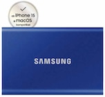Portable SSD T7 PC/Mac Festplatte von Samsung im aktuellen MediaMarkt Saturn Prospekt für 124,99 €