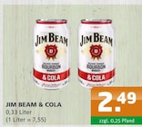 Jim Beam & Cola im Angebot bei Getränke A-Z in Oranienburg Jim Beam & Cola Angebote von Jim Beam bei Getränke A-Z Oranienburg für 2,49 €