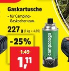 Gaskartusche im Angebot bei Thomas Philipps in Hilden Gaskartusche Angebote bei Thomas Philipps Hilden für 1,11 €