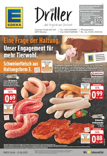 EDEKA Prospekt der Woche "Aktuelle Angebote" Seite 1, 16.06.2025 bis 21.06.2025 für Bochum Aktueller EDEKA Prospekt "Aktuelle Angebote" Seite 1 von 24 Seiten für Bochum
