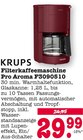 Filterkaffeemaschine Pro Aroma F3090510 Angebote von Krups bei E center Heidelberg für 29,99 €